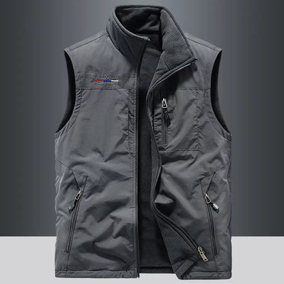 Men's casual heated vest by StorePilot with front zipper, lightweight design, and thermal insulation for outdoor warmth and comfort.