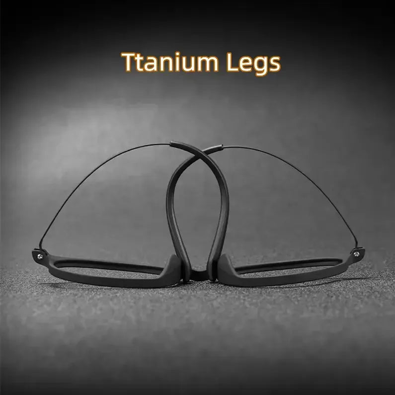 Retro blue light protection glasses from StorePilot with clear lenses and blue frames, designed to reduce eye strain from screens