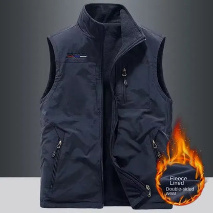 Men's casual heated vest by StorePilot featuring a sleek design, front zipper, and insulated fabric for warmth and comfort.