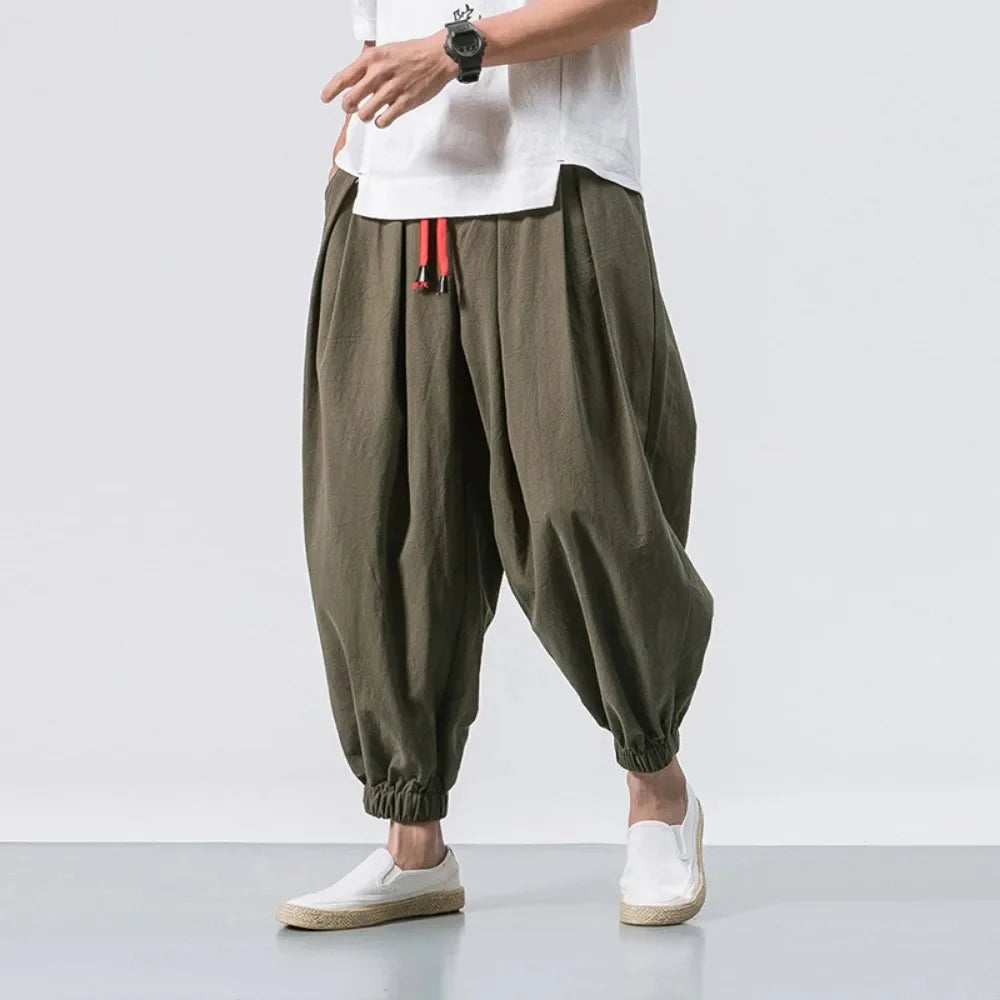 Men's chic harem joggers by StorePilot featuring relaxed fit, adjustable waistband, and stylish tapered design.