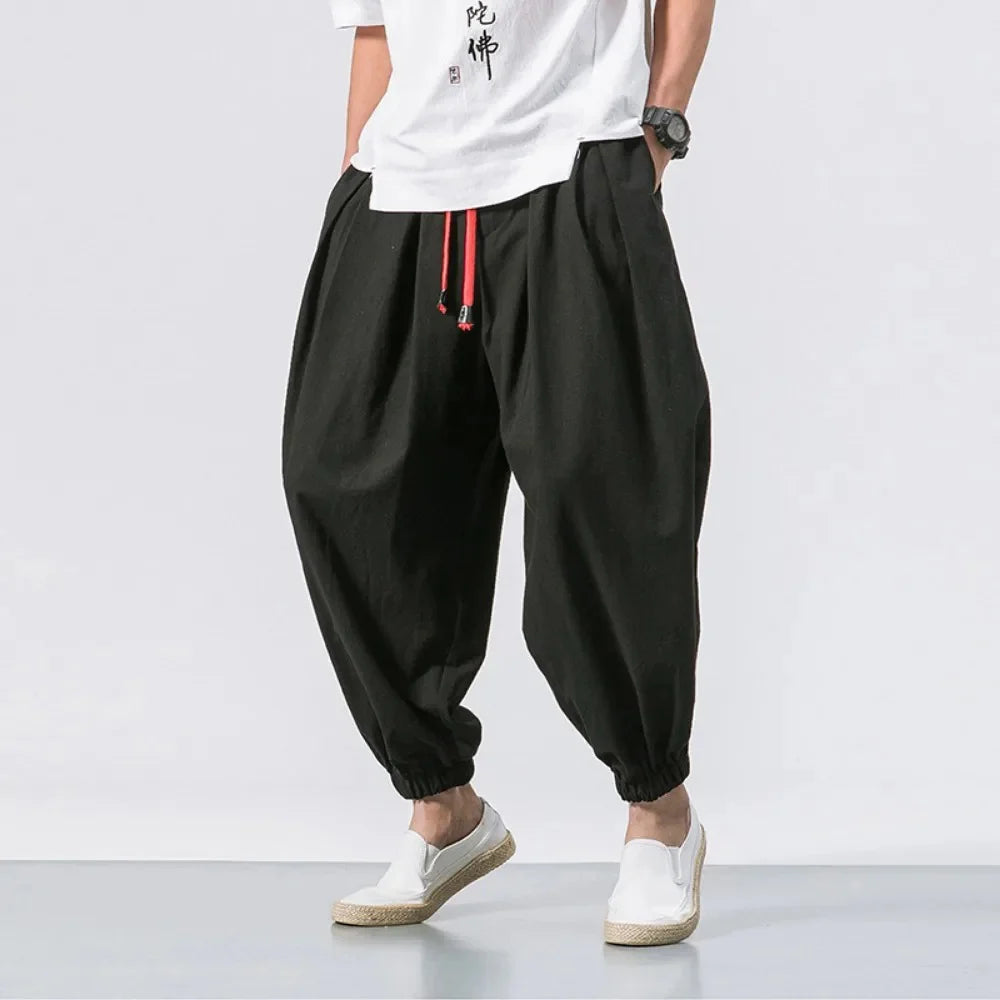 Men's chic harem joggers from StorePilot featuring a relaxed fit, tapered design, and comfortable casual style.